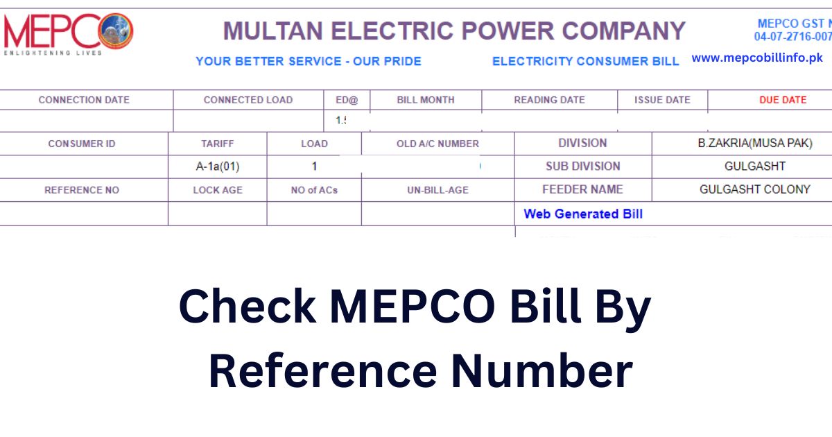 MEPCO Bill Online Check November 2023 Get Duplicate Copy